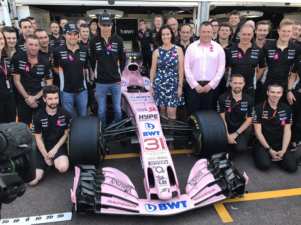 Force India s'associe à la lutte contre le cancer du sein