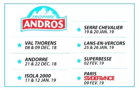 Calendrier 2018/2019 Trophée Andros