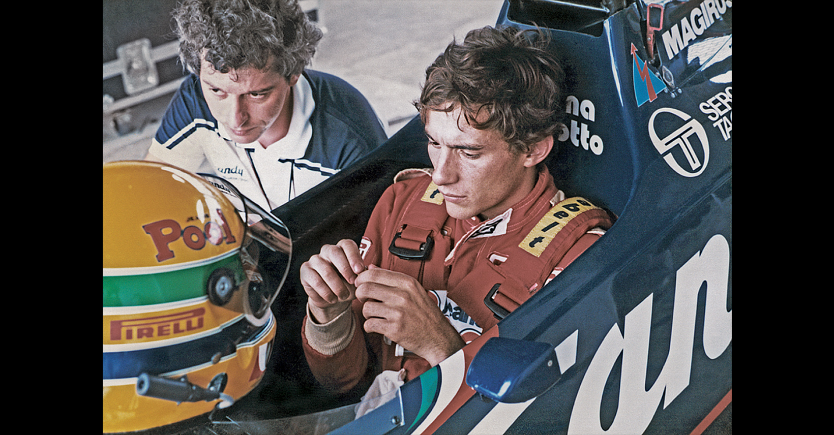Dallas 84, Ayrton Senna abandonne à cause d'un mur qui bouge
