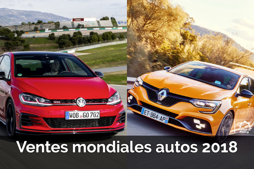 Top 10 mondial des ventes automobiles en 2018