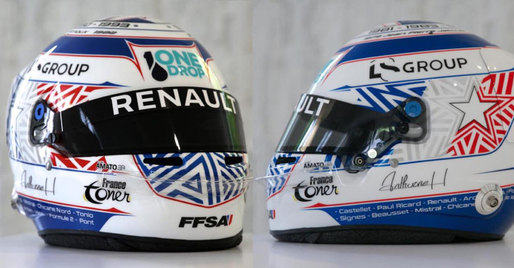 Anthoine Hubert, son nouveau casque au Circuit Paul Ricard