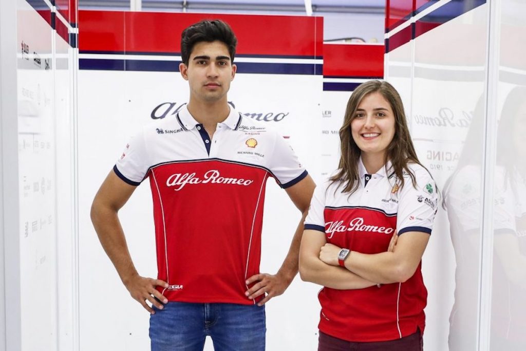 Juan Manuel Correa et Tatiana Calderón en essai avec Alfa Romeo Racing