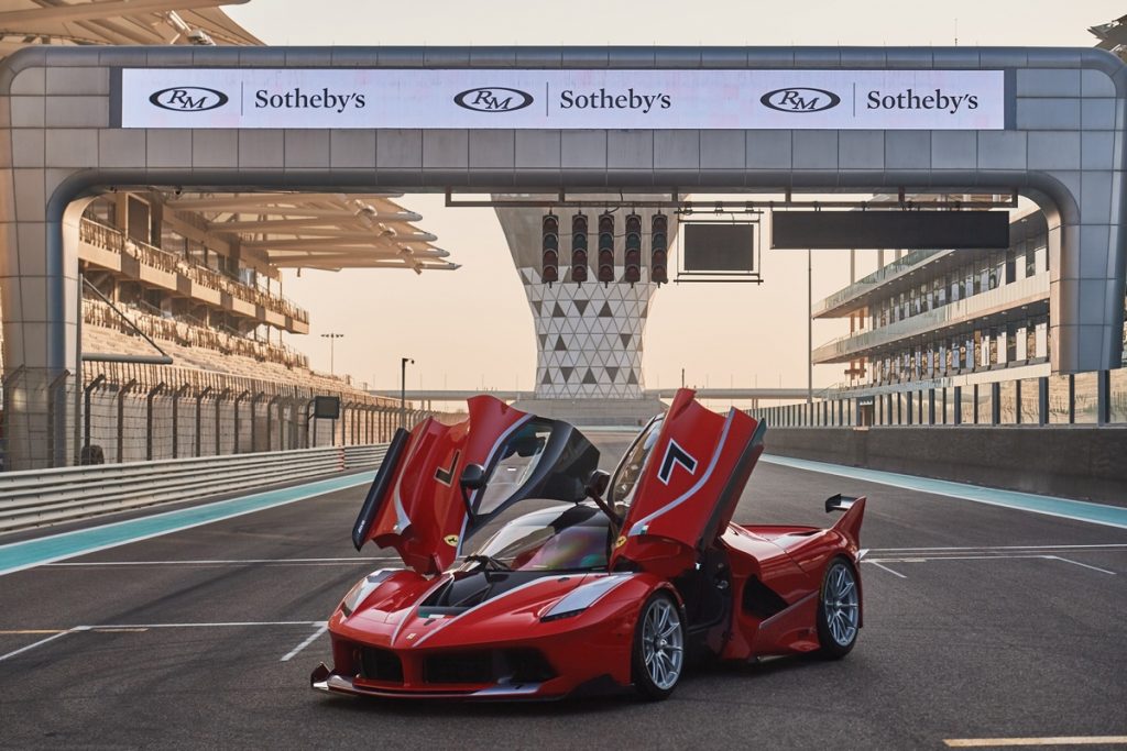 La liste des véhicules aux enchères au Grand Prix d'Abu Dhabi