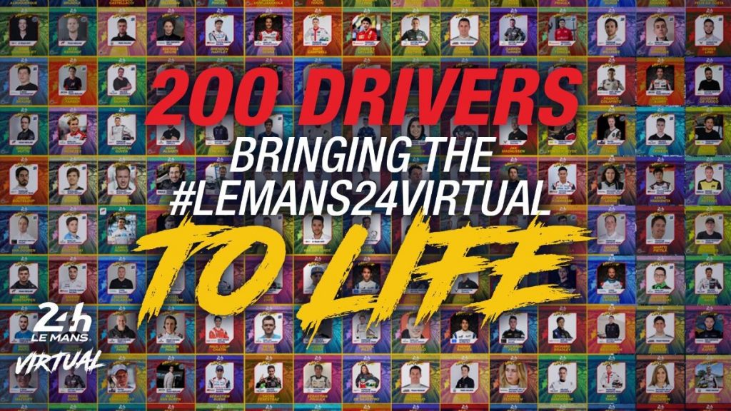 Les 200 pilotes engagés aux 24 Heures du Mans virtuelles