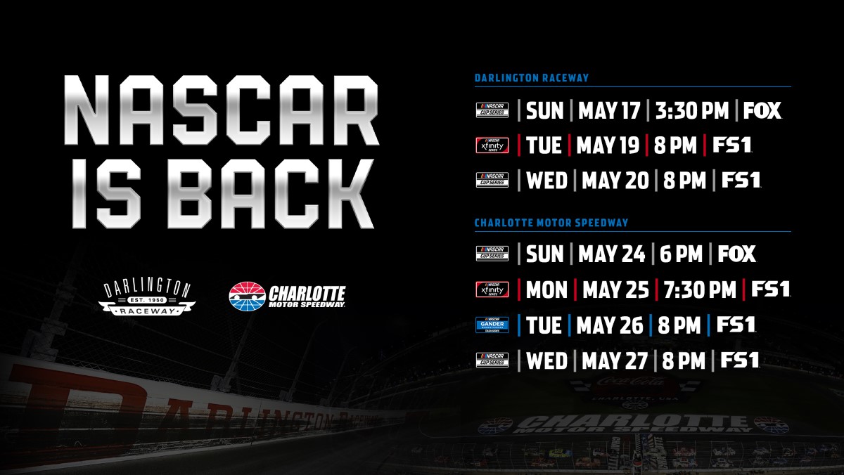 La NASCAR reprend la compétition au mois de mai