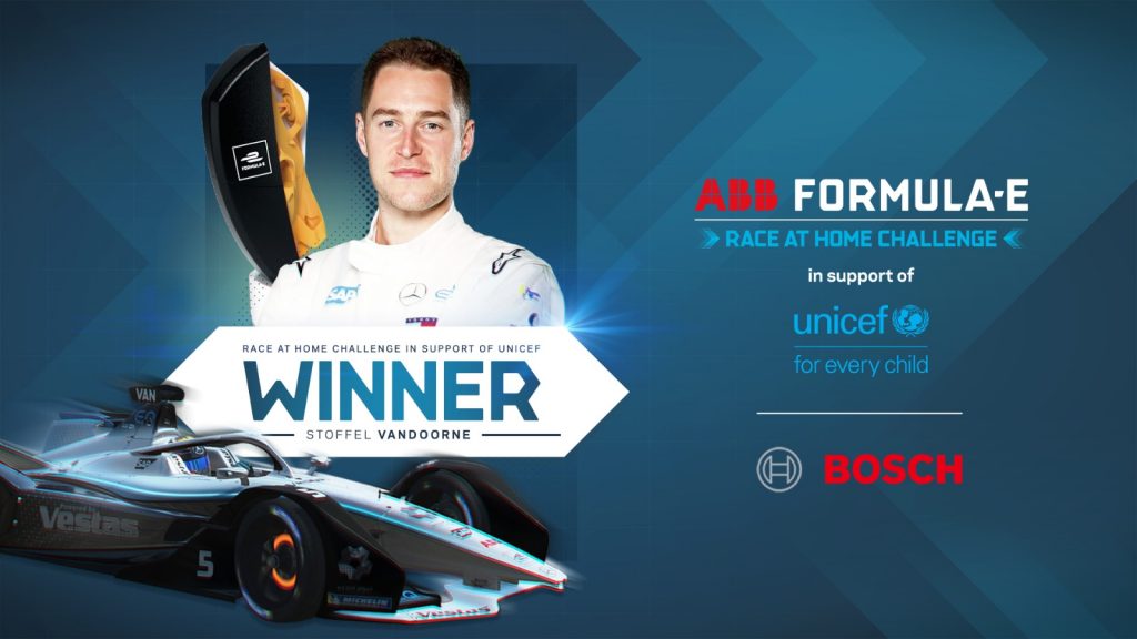 Vandoorne remporte l'ABB Formula E Race At Home Challenge