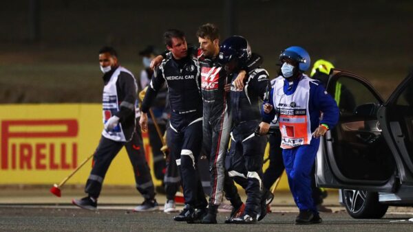 Romain Grosjean n'a rien de cassé, des brûlures à ses mains