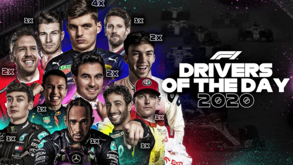 Les pilotes qui ont marqué les "Driver of the Day" en 2020