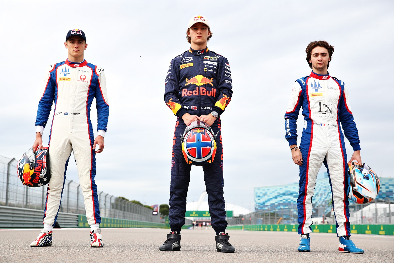 Dennis Hauger, Jack Doohan & Clément Novalak (C) Formula Motorsport Limited FIA F3 2021 Sotchi