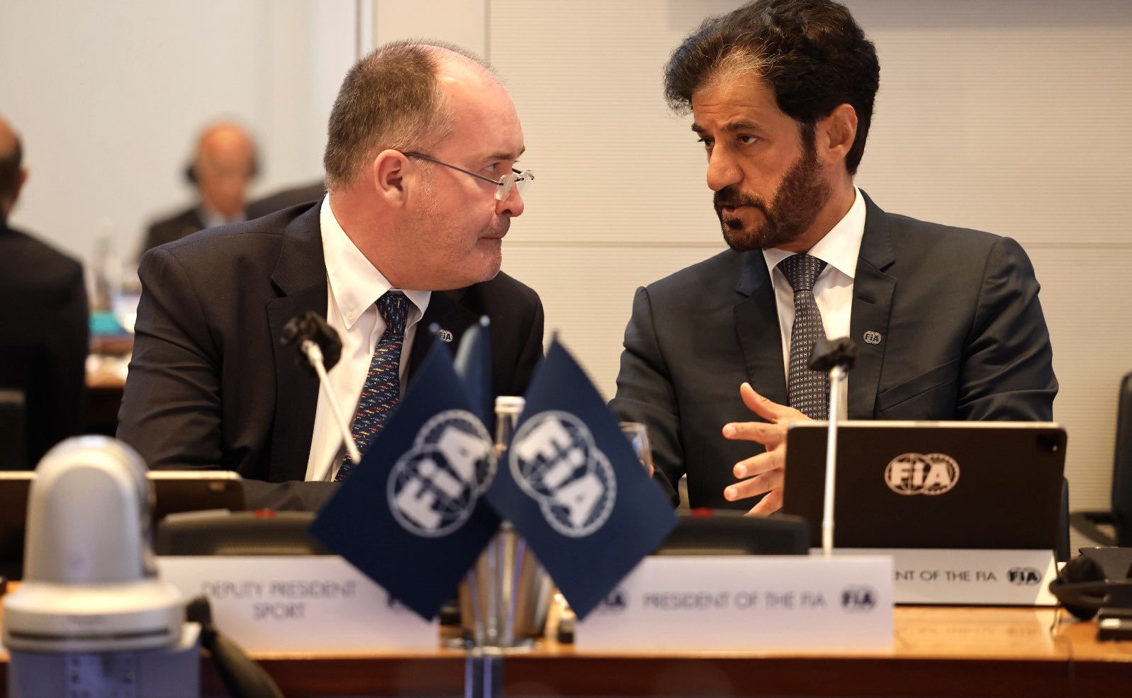 Le Président de la FIA, Mohammed Ben Sulayem, lors du CMSA du 29 juin