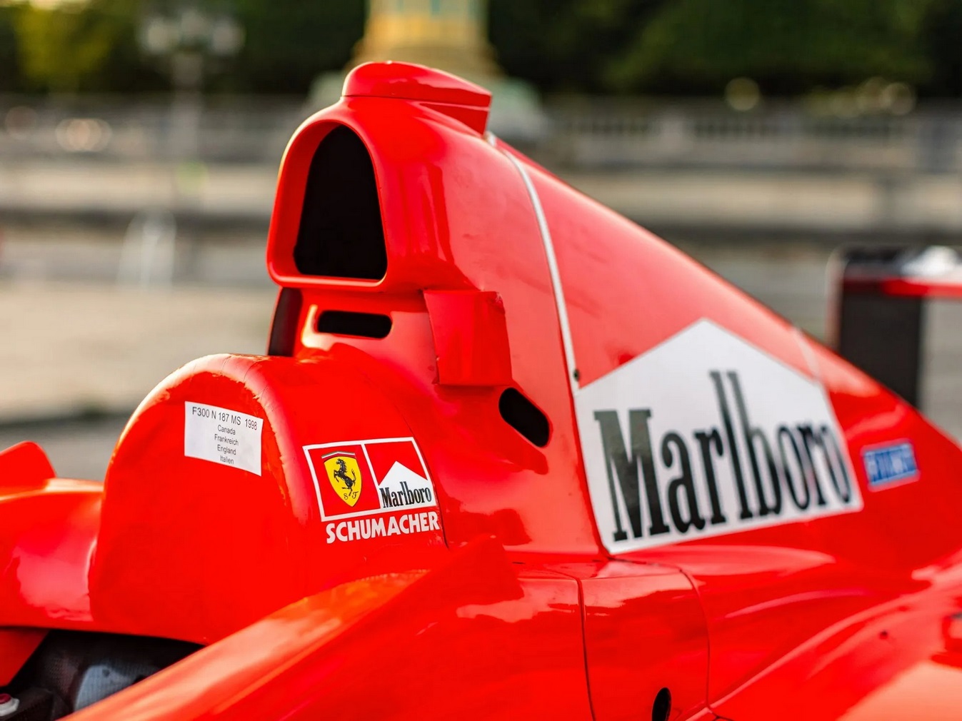 La Ferrari F300 n°187 de 1998 de Michael Schumacher à la vente