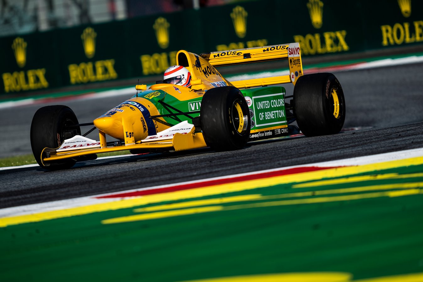La Benetton B192 aux mains de Martin Brundle lors de la Legends Parade au Grand Prix d'Autriche 2022