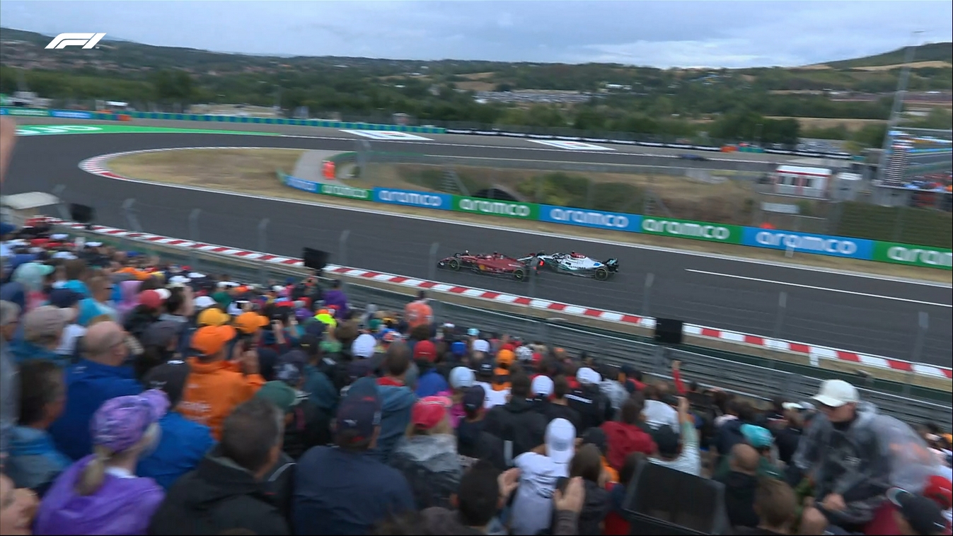 Incroyable dépassement de Leclerc sur Russell au Grand Prix de Hongrie 2022