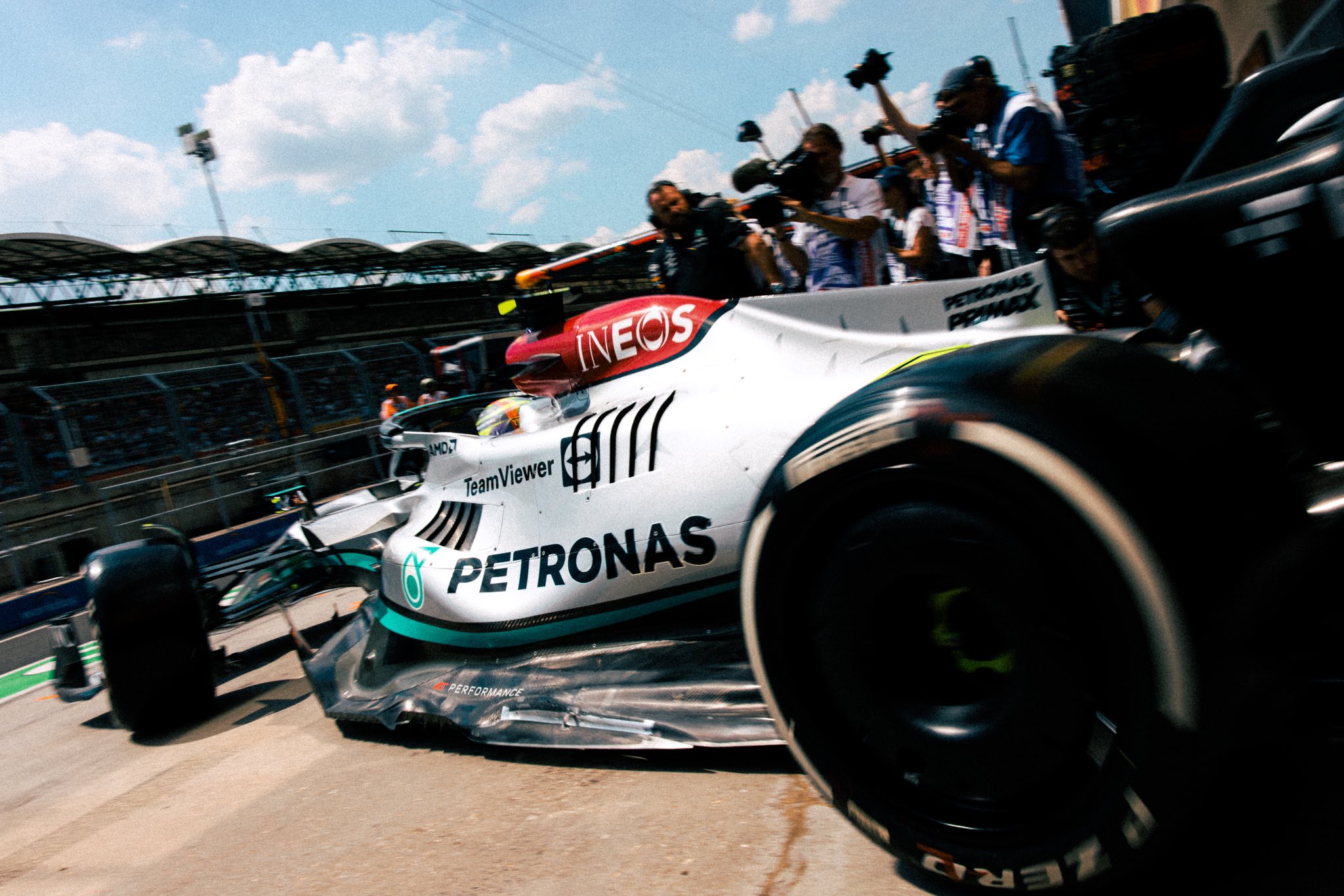 Lewis Hamilton lors des EL1 au Grand Prix de Hongrie 2022