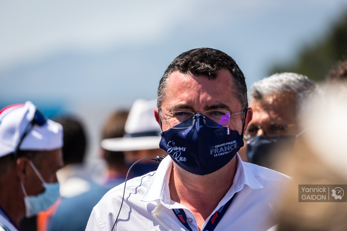 Eric Boullier sur le Circuit Paul Ricard lors du Grand Prix de France Historique