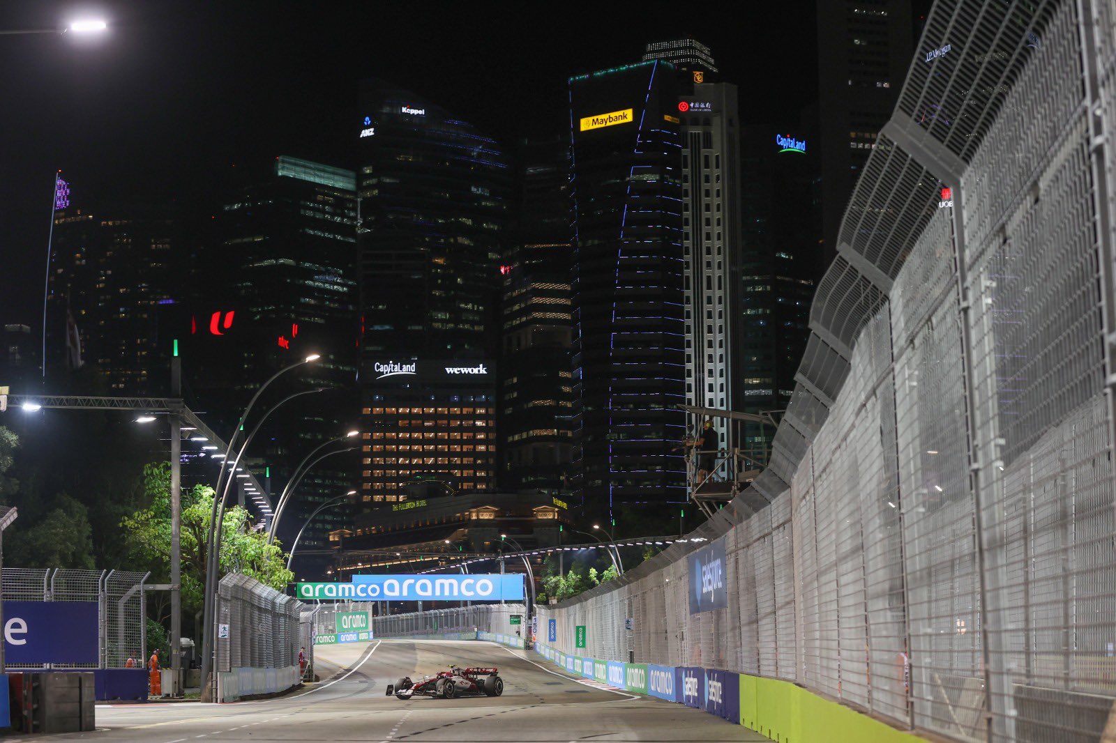 Valtteri Bottas en piste aux EL2 à Singapour