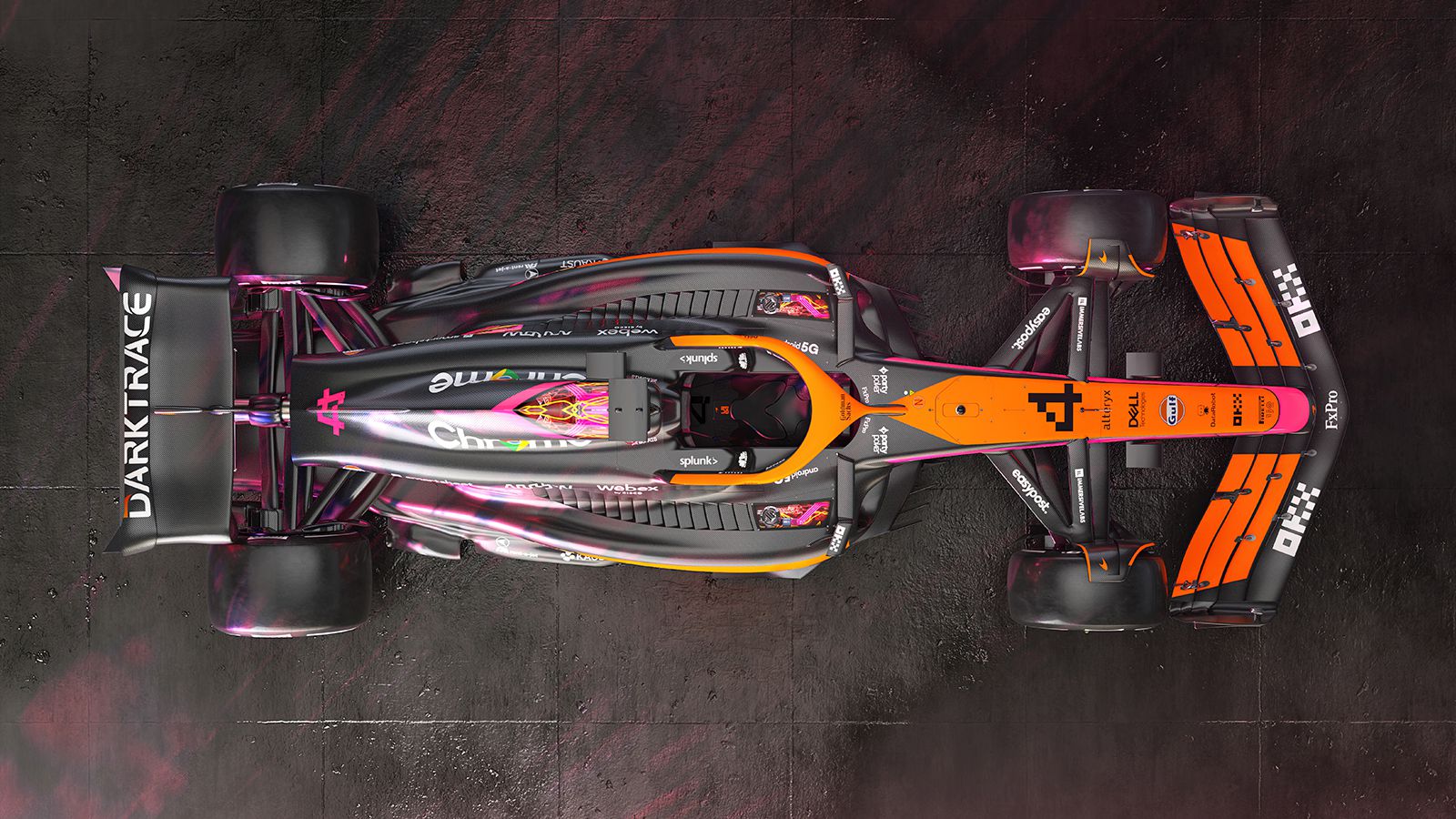 McLaren MCL36 avec une livrée spéciale OKX pour le GP de Singapour et GP du Japon
