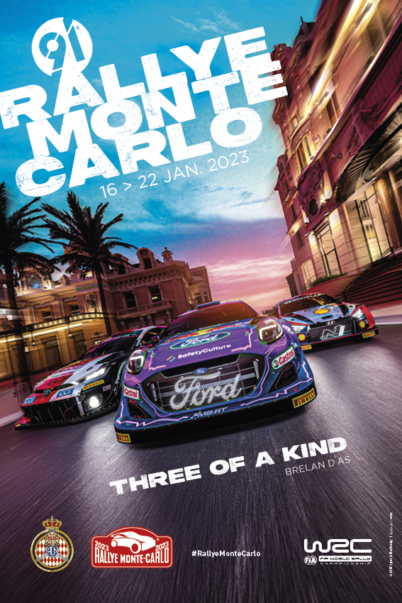 L'affiche du 91ème Rallye Monte-Carlo