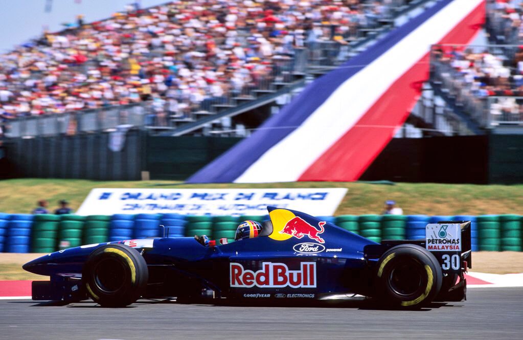 Heinz-Harald Frentzen au Grand Prix de France 1995 sur Sauber-Ford