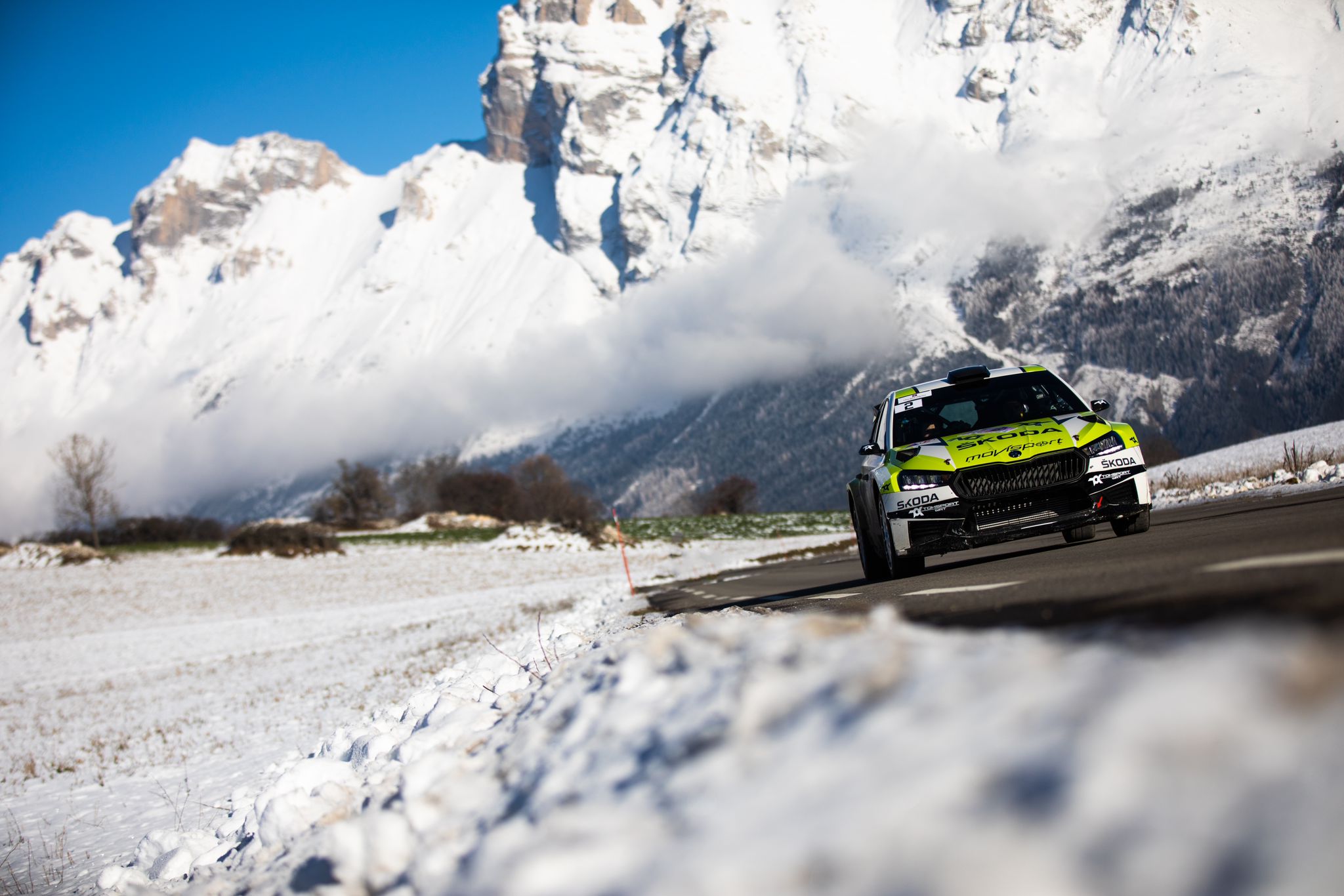 La Škoda Fabia RS Rally2 de Nikolay Gryazin