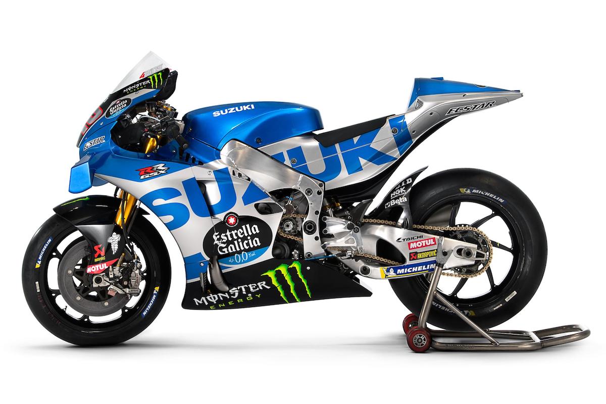 Vue de face de la Suzuki MotoGP
