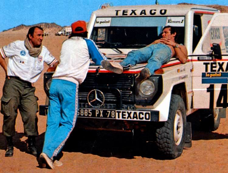 Jacky Ickx et Claude Brasseur au Dakar 1983