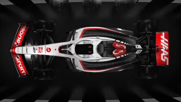 La livrée 2023 de l'écurie MoneyGram Haas F1 Team