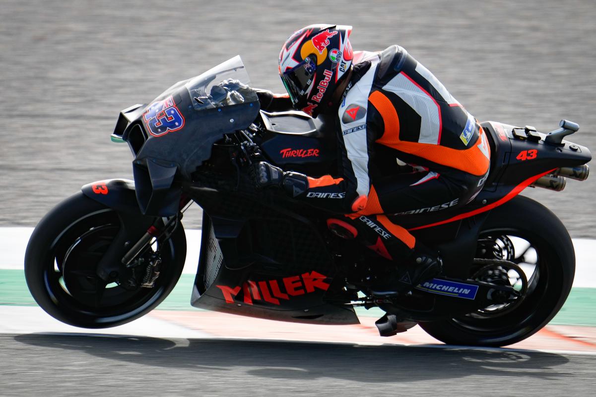 Jack Miller en piste avec la KTM MotoGP