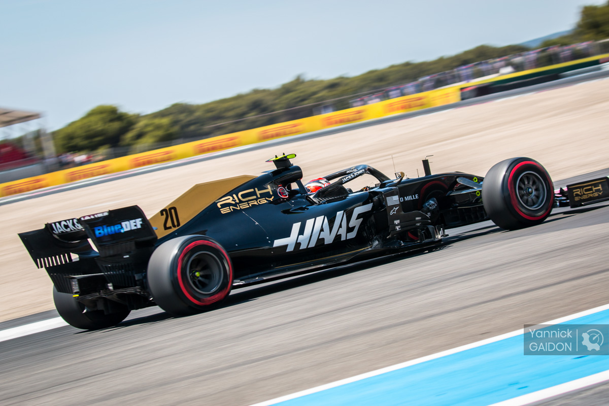 Kevin Magnussen en piste avec Haas au Grand Prix de France 2019
