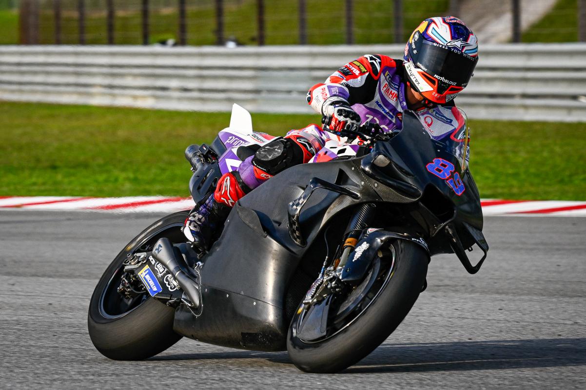 Jorge Martin sur la Pramac Ducati lors des essais officiels MotoGP