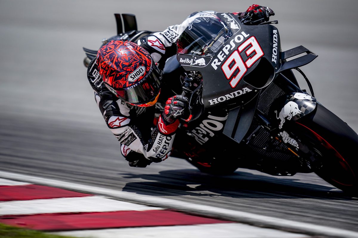 Marc Marquez sur la Honda lors des essais officiels MotoGP 2023