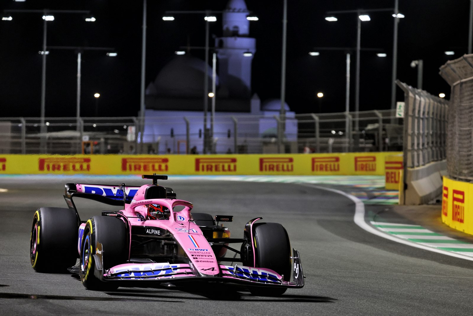 Esteban Ocon aux essais libres du GP d'Arabie saoudite 2023