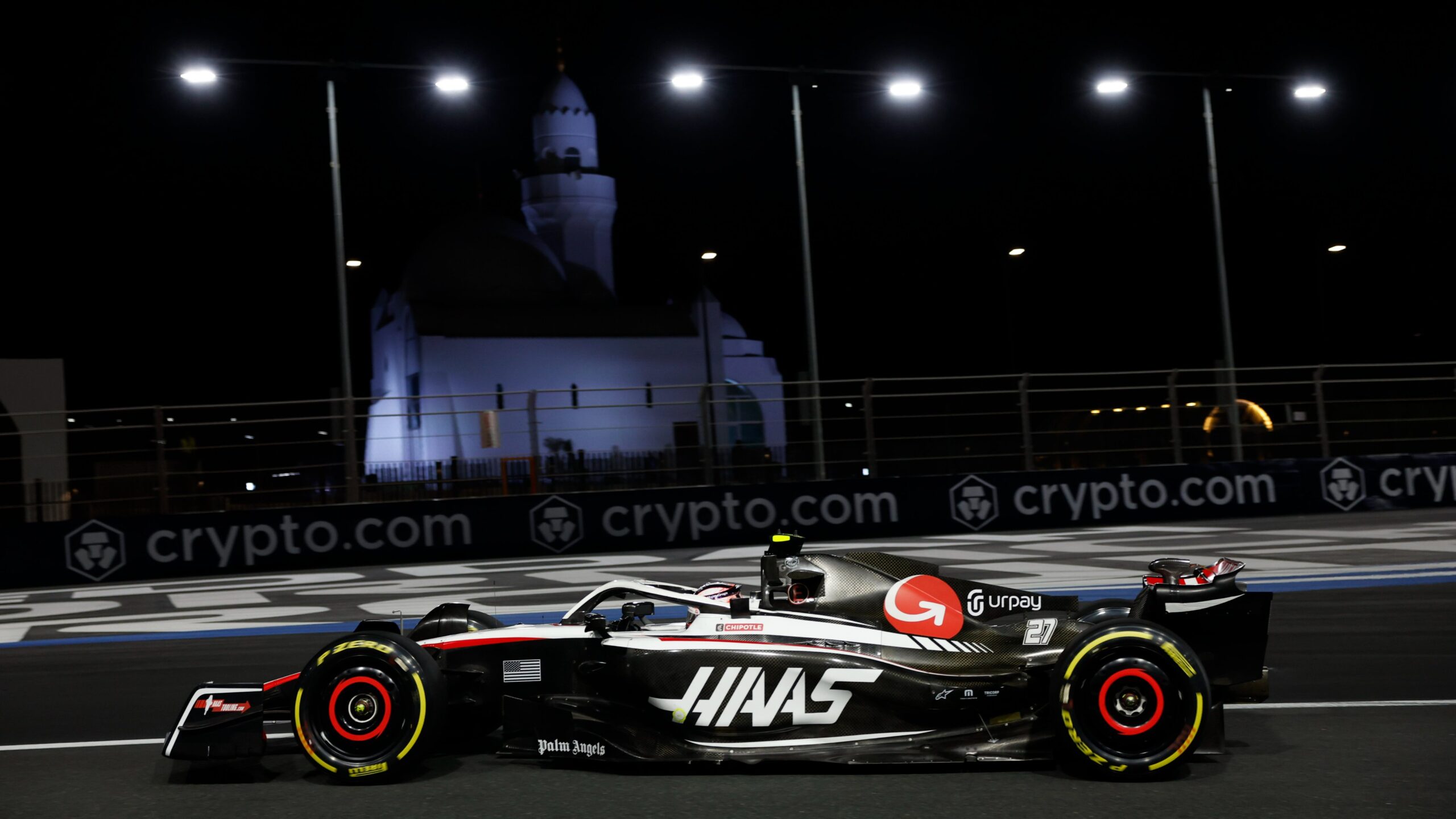 La Haas de Hülkenberg aux EL2 du GP d'Arabie saoudite 2023