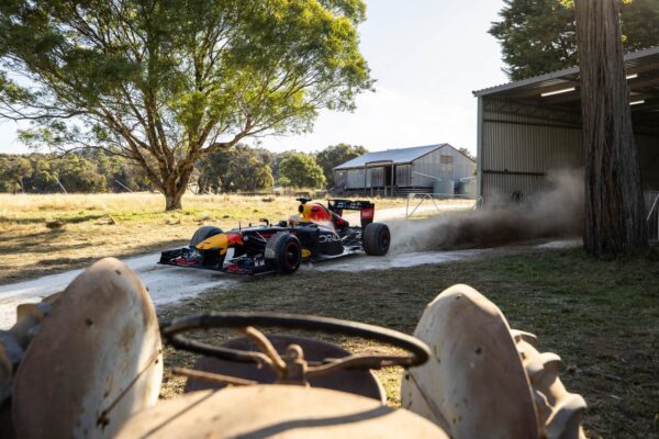 Oracle Red Bull Racing and the RB7 performs on a farm in Australia