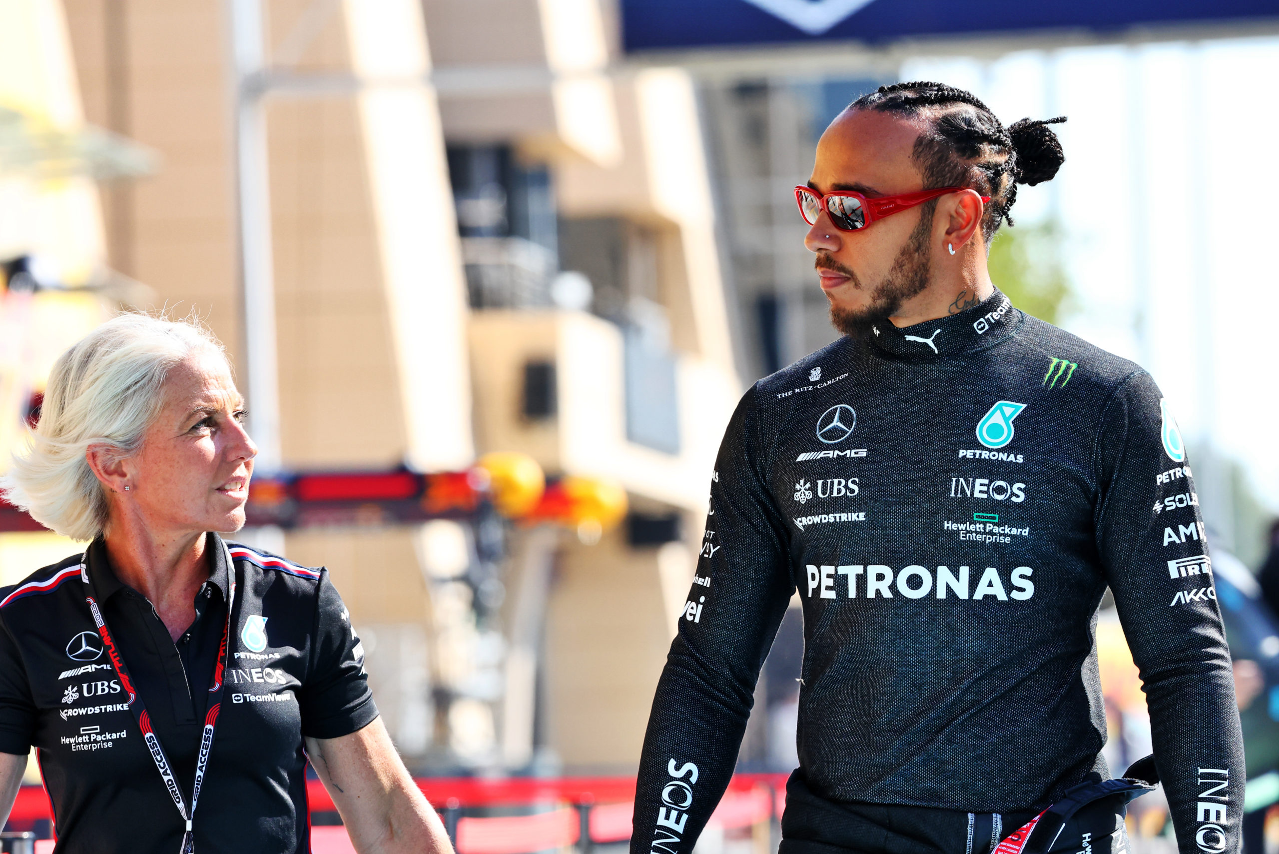 Lewis Hamilton et Angela Cullen au Grand Prix de Bahreïn 2023
