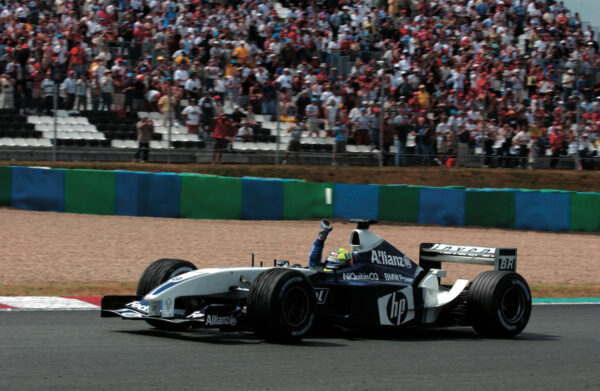 Ralf Schumacher en piste à Portimão avec la BMW Williams