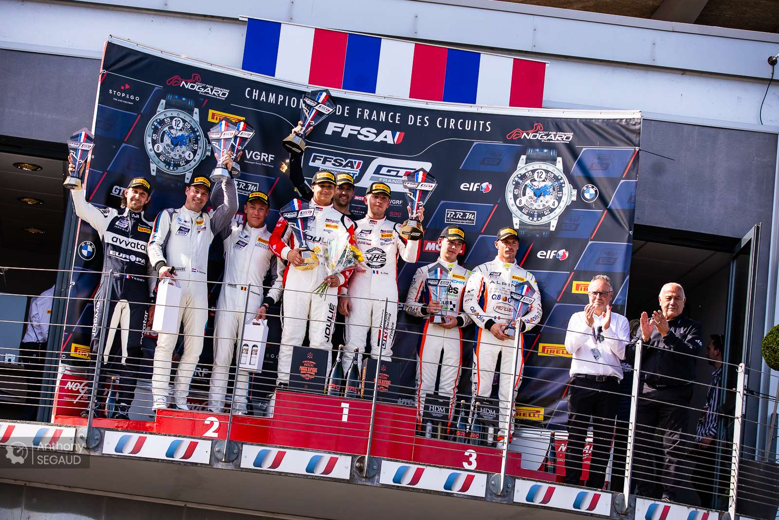 Le podium en Silver à la Course 1 à Nogaro - FFSA GT