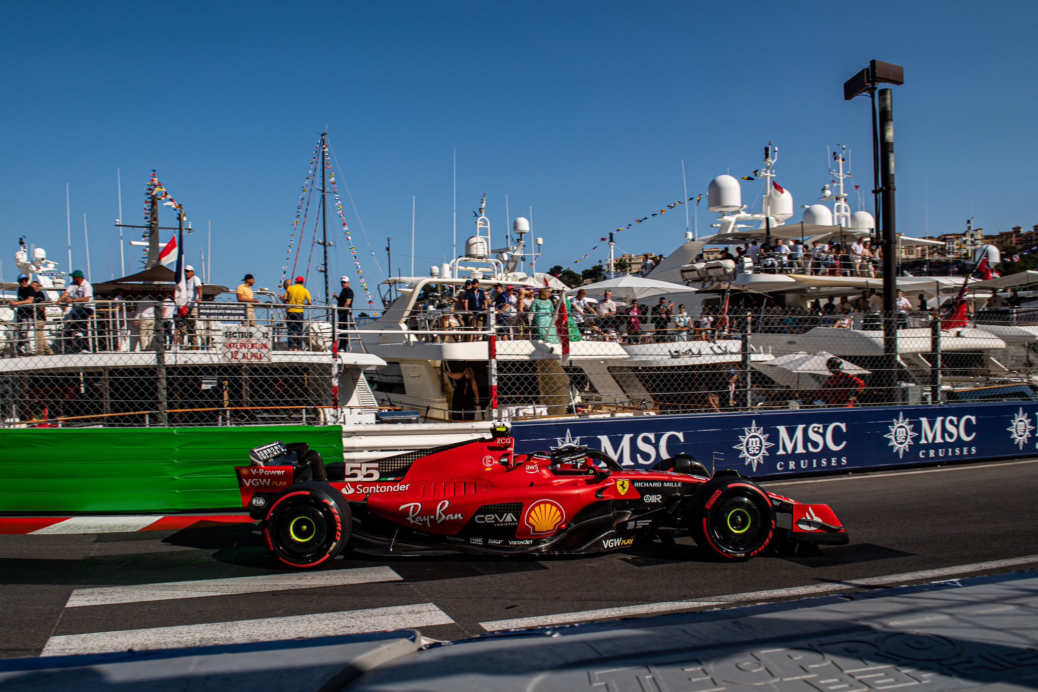 Carlos Sainz aux essais libres du GP de Monaco 2023