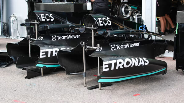 Mercedes dévoile l'évolution de sa W14 à Monaco