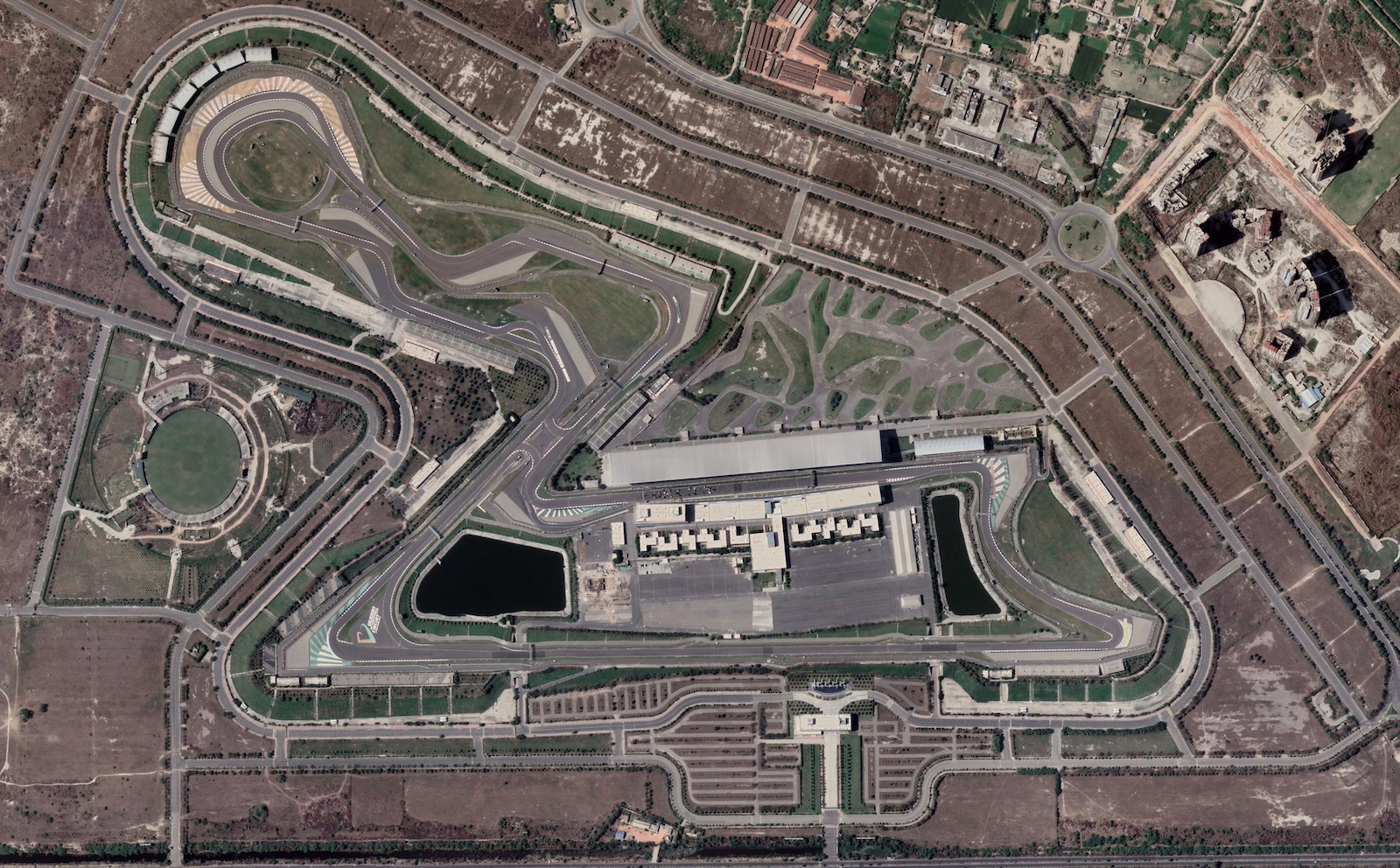 Vue aérienne du Buddh International Circuit
