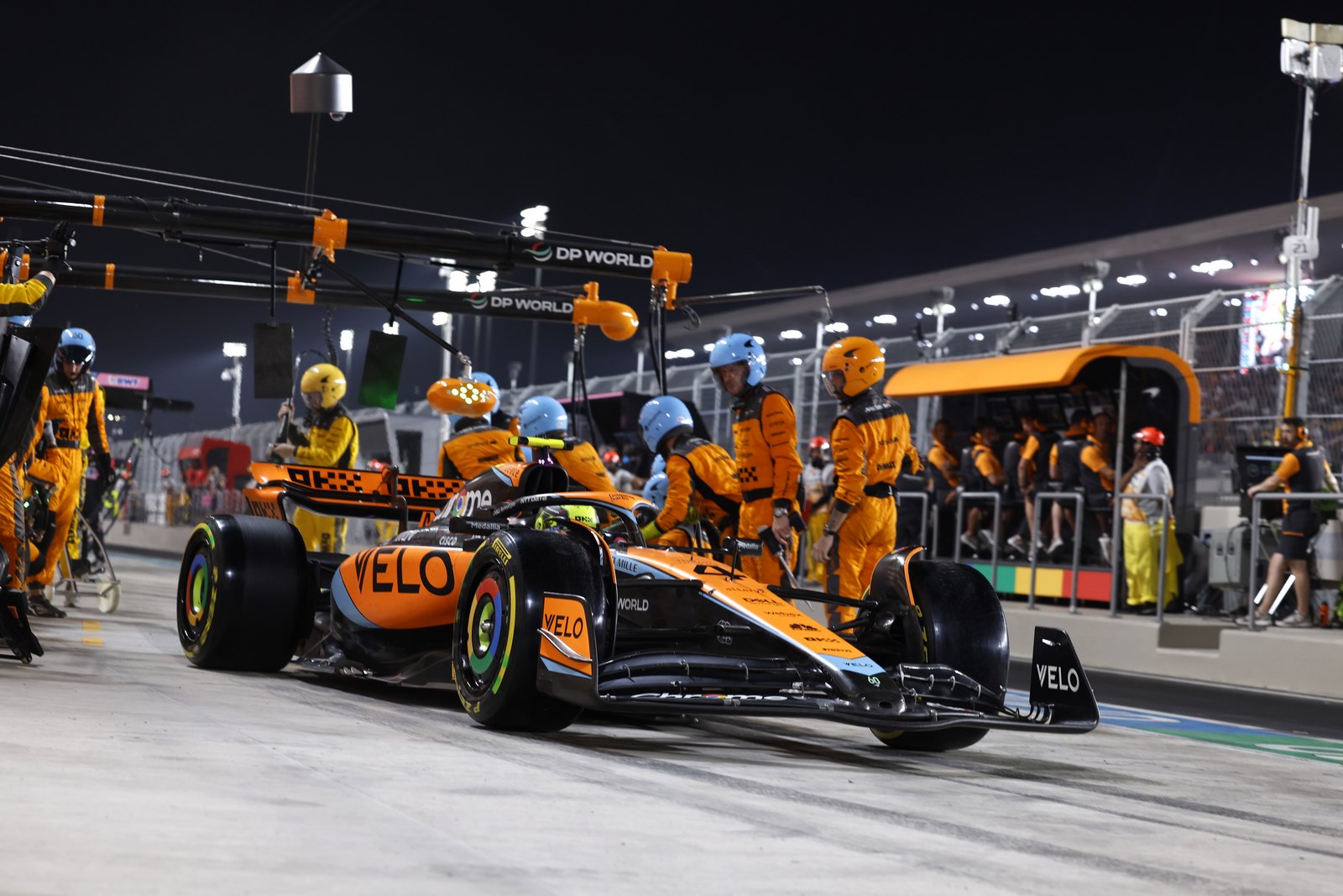 Lando Norris aux stands au Grand Prix du Qatar 2023