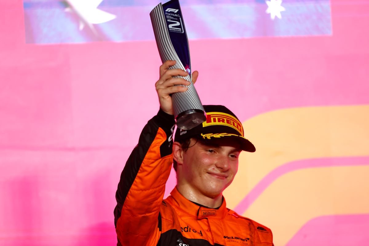 Oscar Piastri sur le podium au GP du Qatar 2023