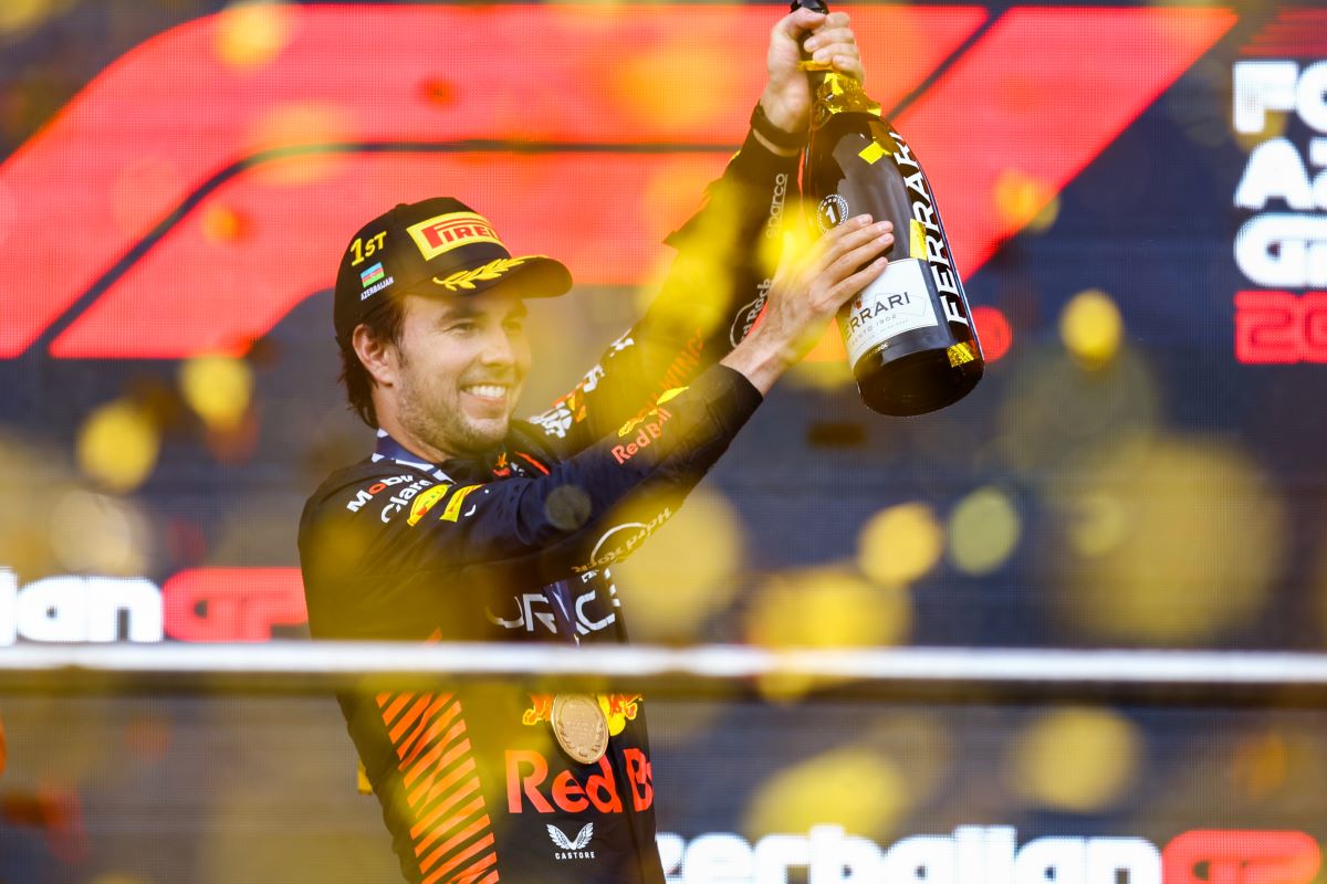 Sergio Perez sur le Podium au GP d'Australie