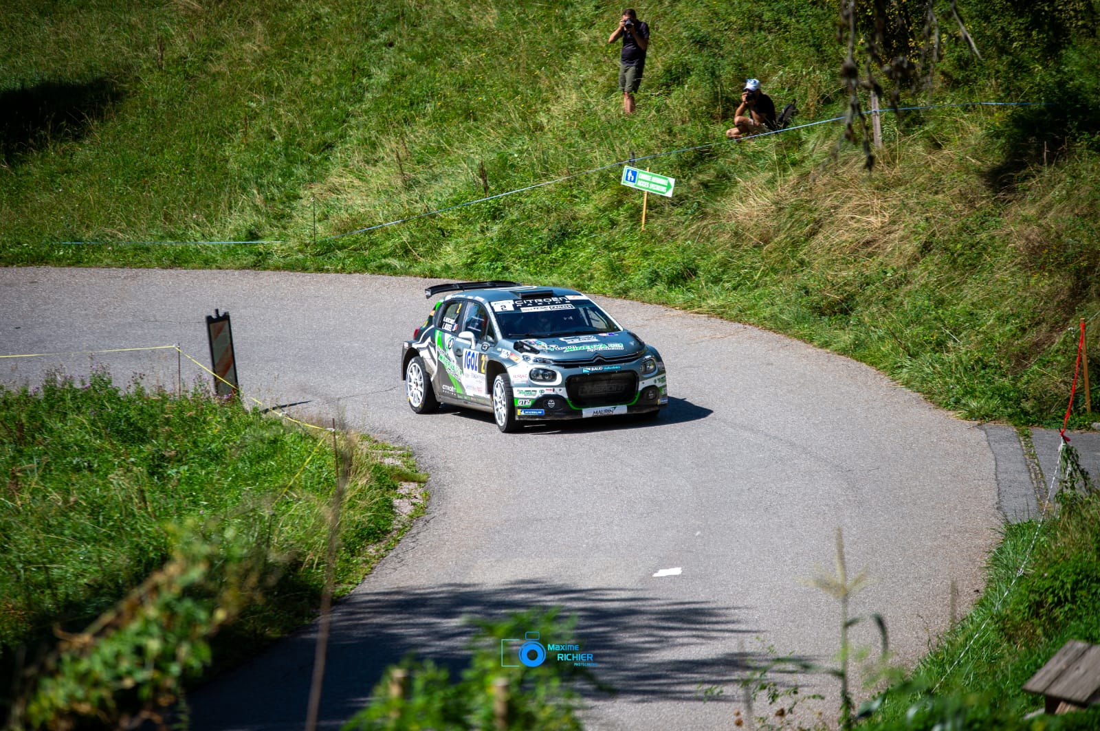 Léo Rossel au volant de sa C3 Rally2 aujourd'hui