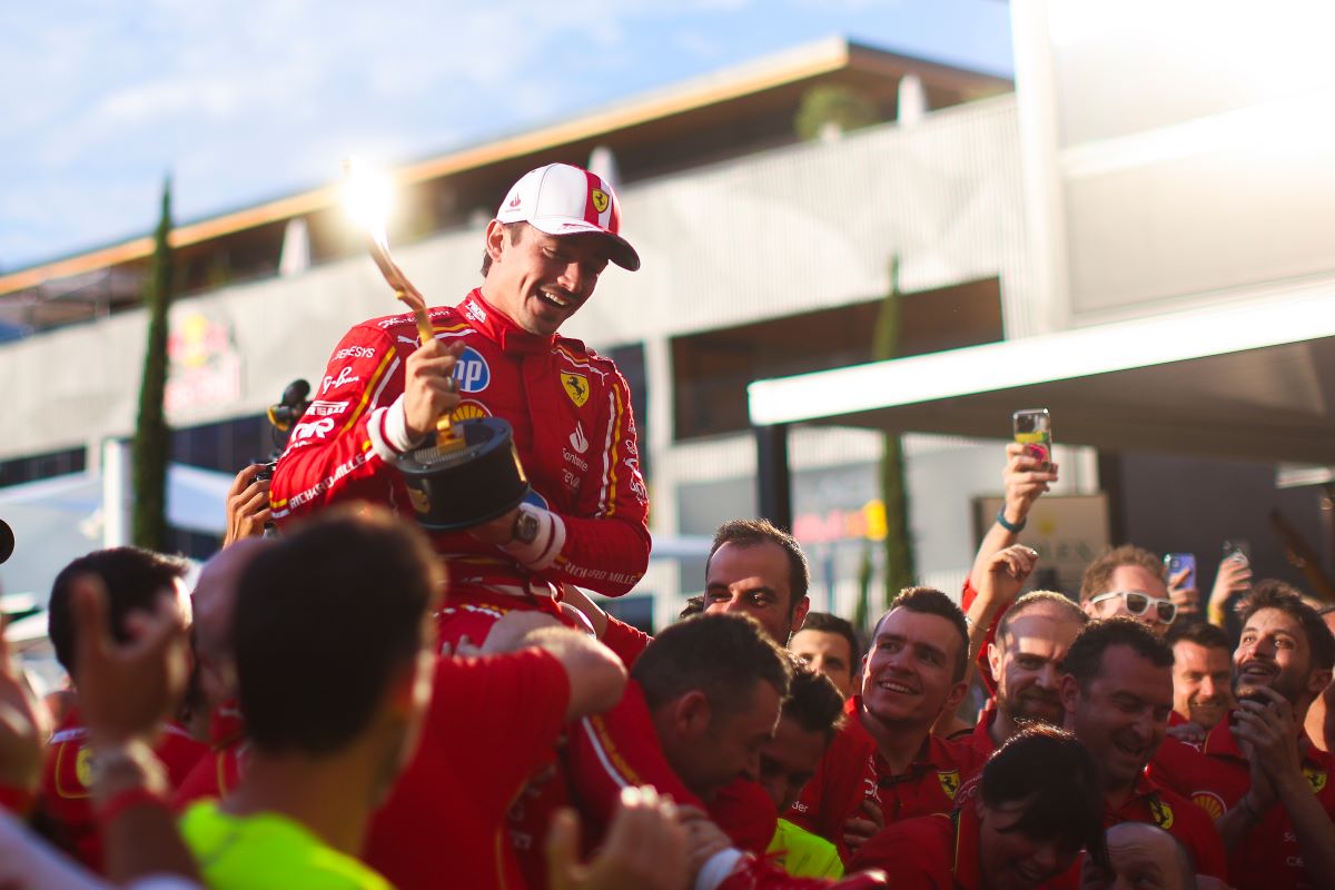 Charles Leclerc après sa victoire à Monaco