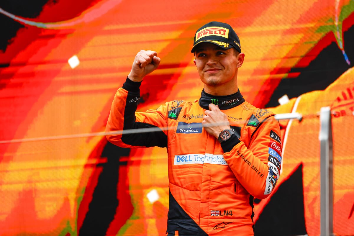 Lando Norris sur le podium en Chine