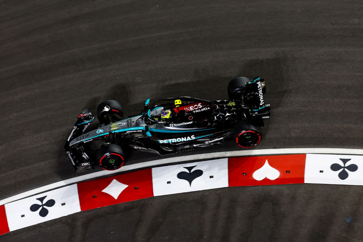 Lewis Hamilton pendant le Grand Prix de Las Vegas