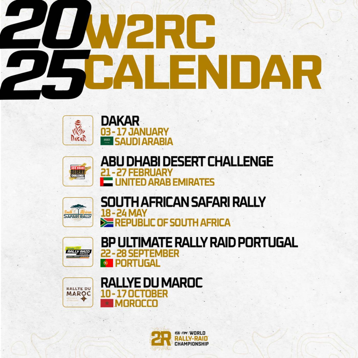 Le calendrier 2025 du W2RC