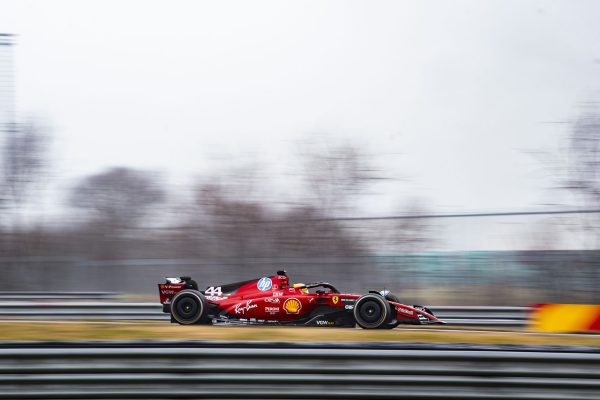 Lewis Hamilton testing the Ferrari F1SF 75 on the Fiorano circuit, at Maranello, Italy, on January 22nd, 2025 -