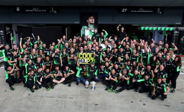 Nico Hülkenberg sur le podium du GP de Grande-Bretagne 2025